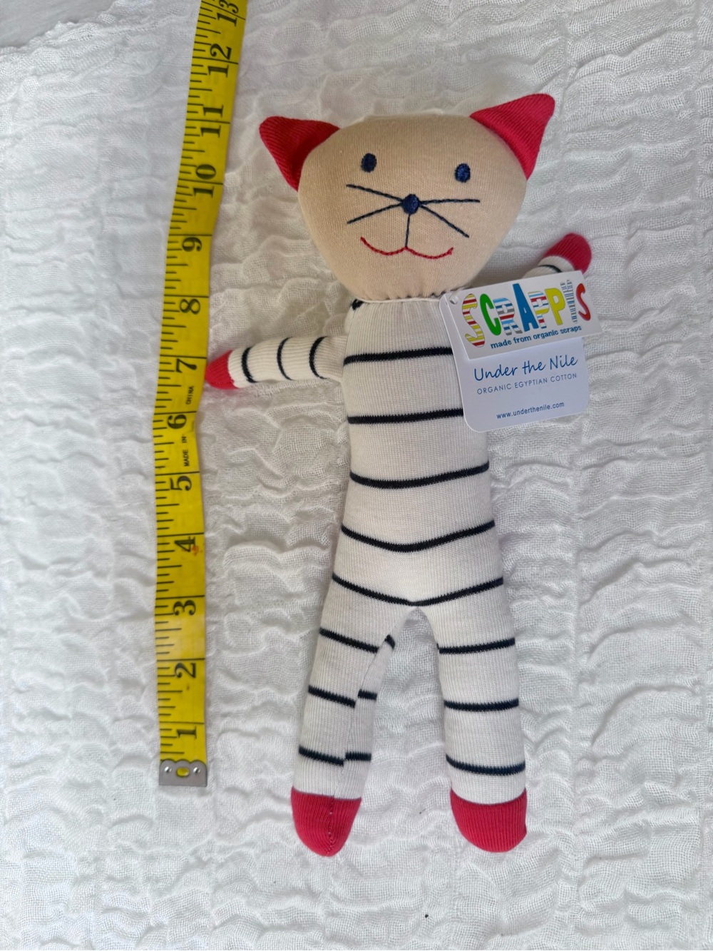 NWT Under the Nile Scrappy’s Organic Cotton Cat Lovey - Picture 4 of 4
